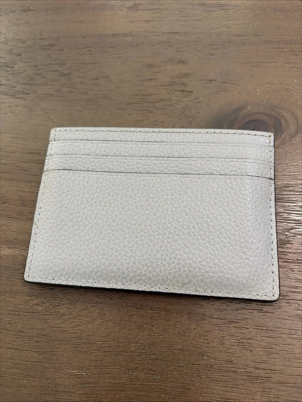 kate spade Leather Card Case in Light Gray